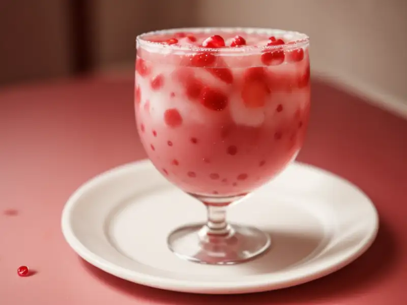 Banana, strawberry and pomegranate smoothie