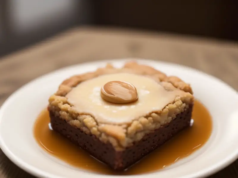 Caramel almond blondies