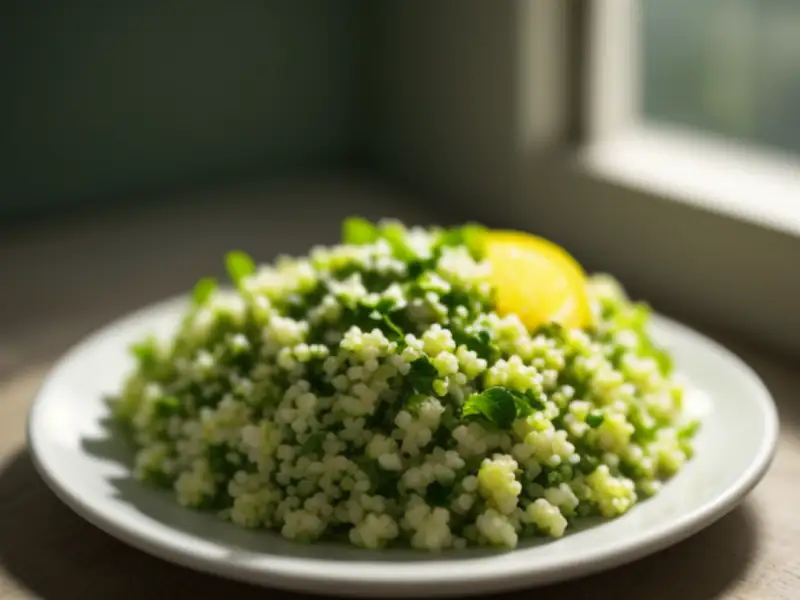 Bulgur tabbouleh with mint and lemon