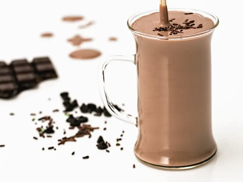 Homemade chocolate milk