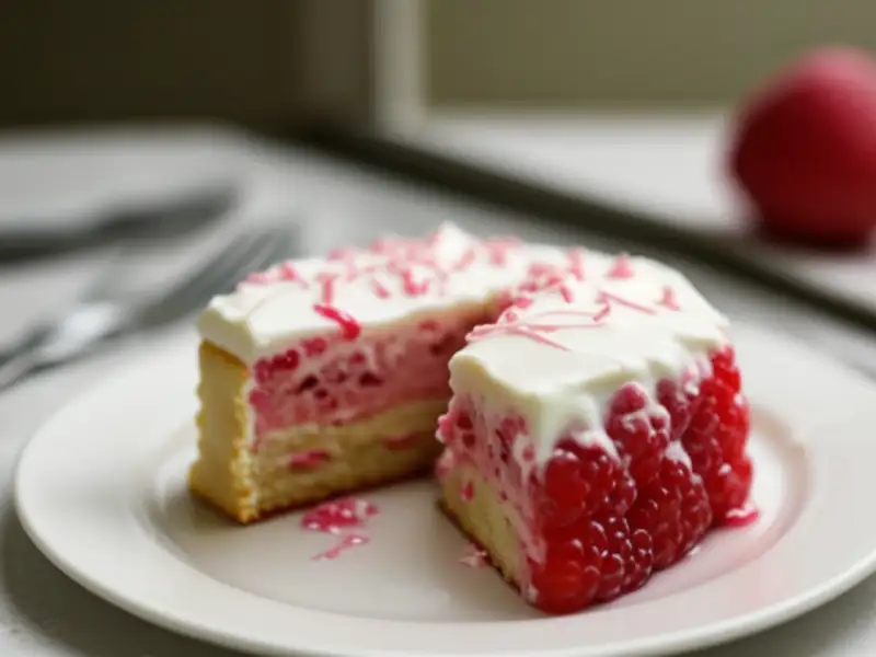 Cookie cake with raspberry cream