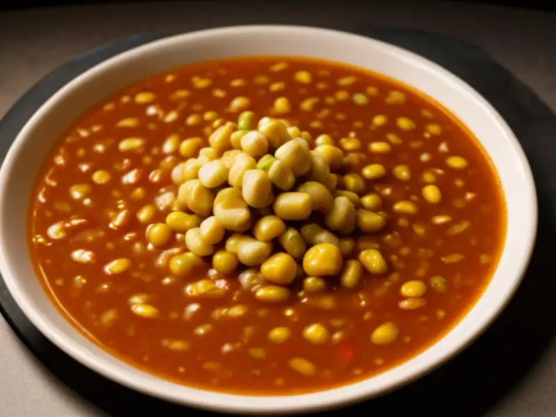 Mexican corn and red bean stew