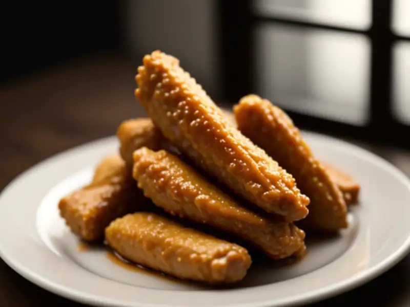 Crispy soy-marinated chicken wings