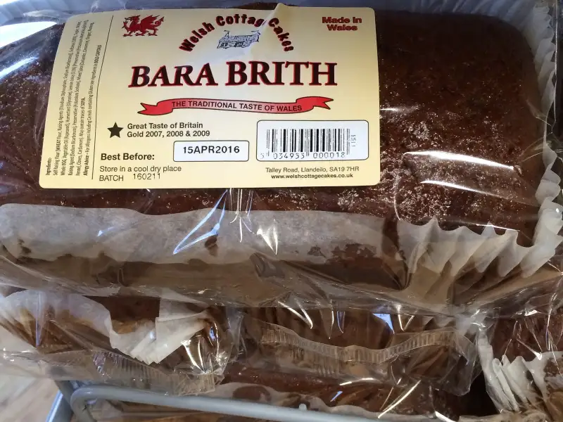 Bara brith, a traditional Welsh fruit cake