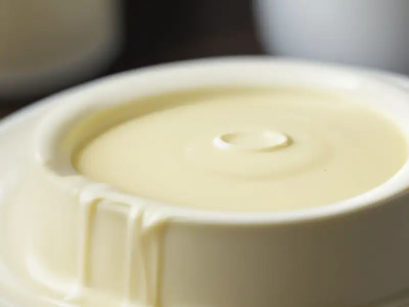 Homemade thick cream from butter and milk