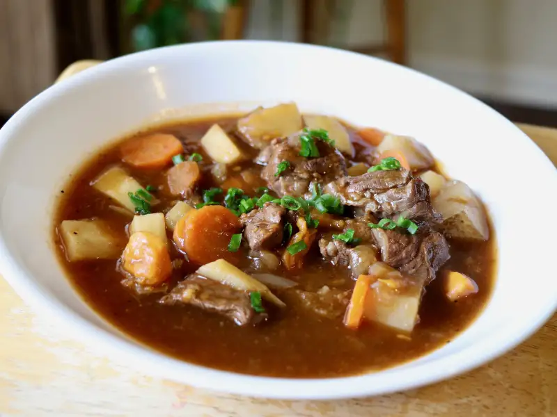 Irish beef stew with potatoes