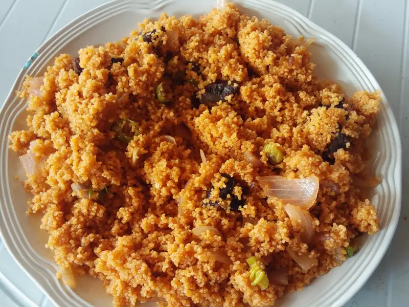 Moroccan couscous, steamed