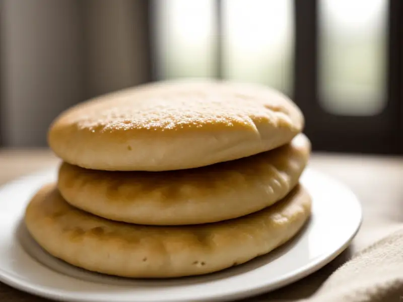 Moufleta, fried yeasted flatbreads