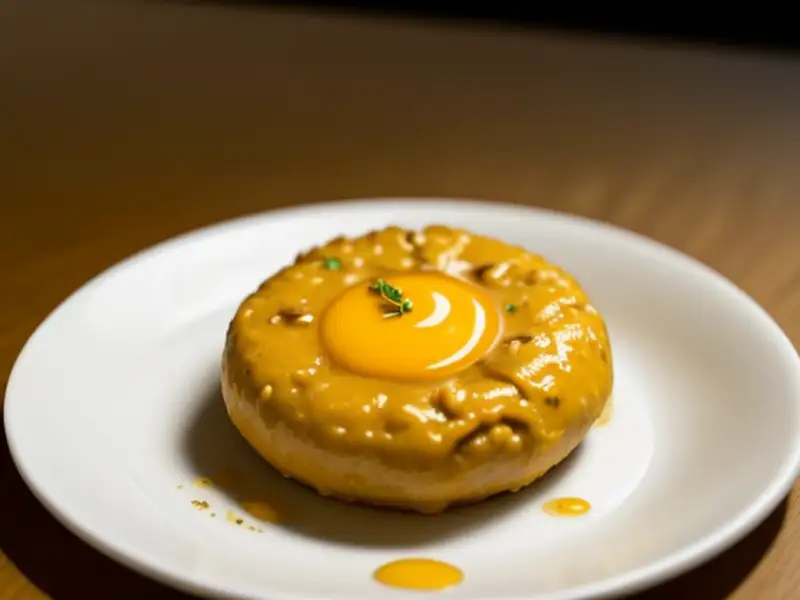 Pine nut, cumin and egg yolk sauce