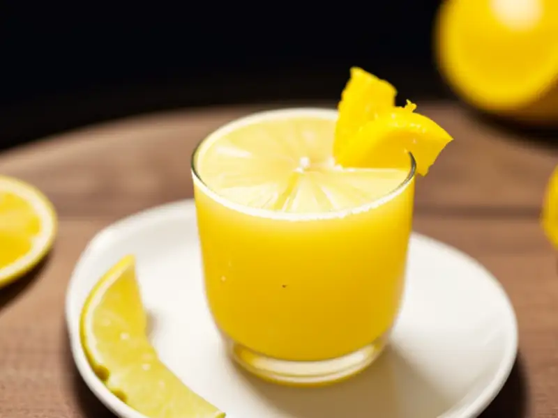 Pineapple batida with cachaça