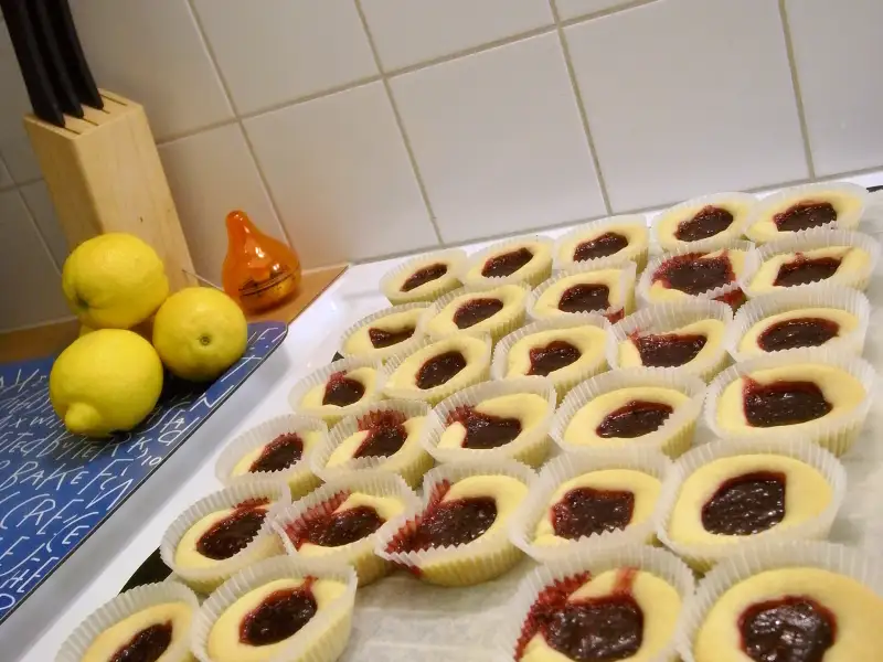 Raspberry jam biscuits
