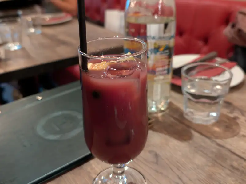 Red sangria, fruity and very refreshing