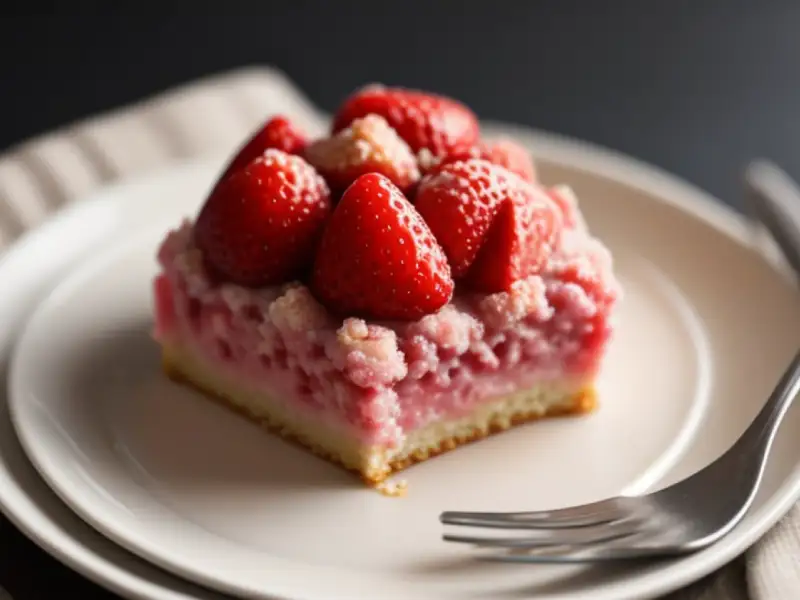 Strawberry crumble cake