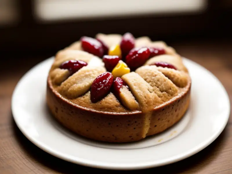 Walnut cake with prunes